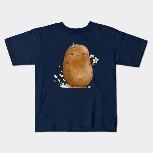 Cute sweet Potato Kids T-Shirt by Magic Mouse Illustration